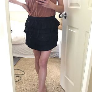 Lush mini black skirt